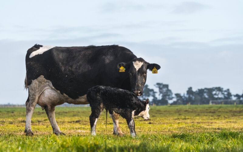 cow and calf in a paddock